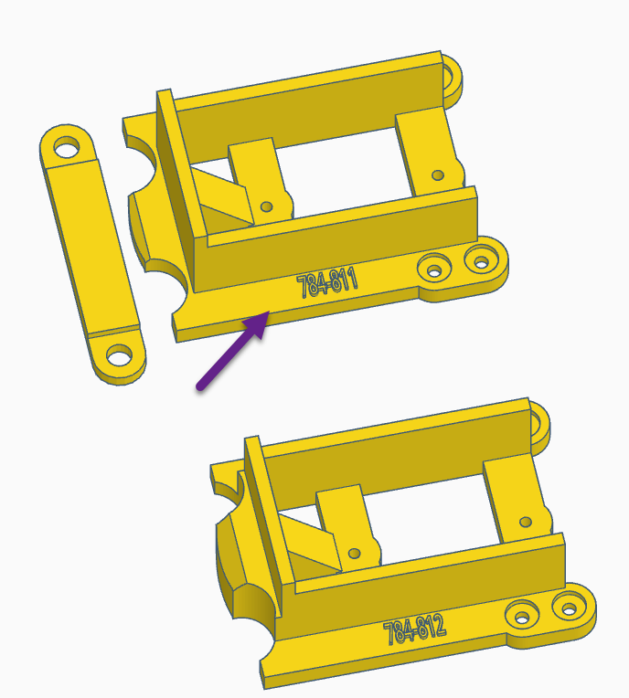 784 Shorty Battery ESC Plate