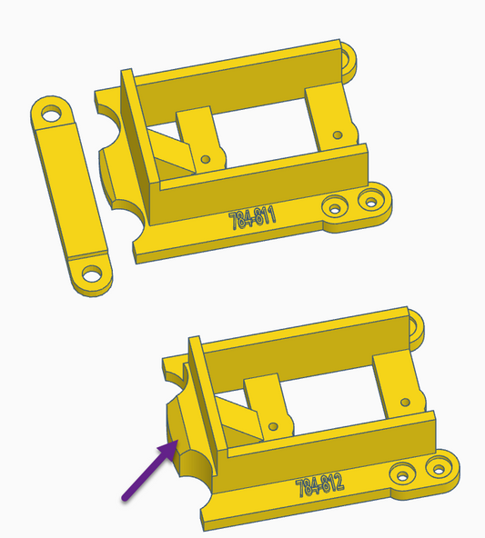 784 Shorty LCG Battery ESC Plate