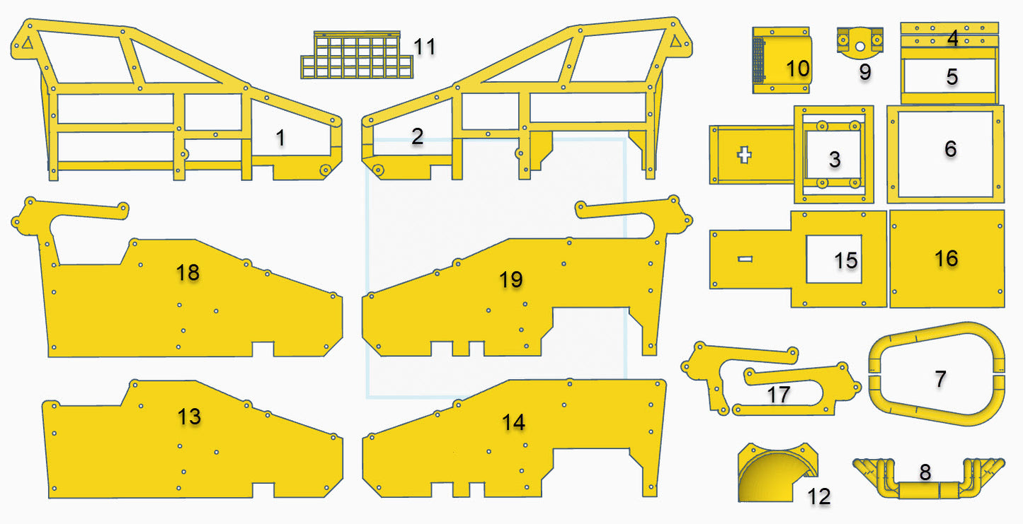 784 Complete Body - Black Cage, 3D Panels, 3D Tank